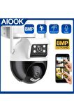 qasul Çift Kameralı Su Geçirmez Yeni Nesil Dış Mekan Kamera Gece Görüşlü Nesne Takip Özellikli FULHD 1080P TYCLSXIX2N170221960788094