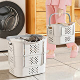 Katlanabilir Taşınabilir Çamaşır Sepeti ve Mandal Sepeti