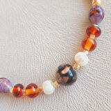 Candy Cam Boncuk Özel Tasarım Paslanmaz Çelik Kolye