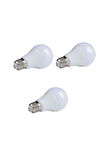 12W E27 Led Ampul 6500K Beyaz Işık (1080 Lümen) (3 Adet)
