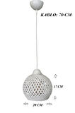 Sarkıt İp Top Avize 20cm Başlık AMPUL DAHİL DEĞİLDİR (70cm Kablo)