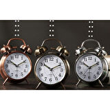 Metal Masaüstü Işıklı Çalar Saat Büyük Boy