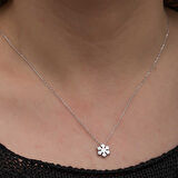925 Ayar Gümüş Minimal Kar Tanesi Kadın Kolye
