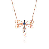 925 Ayar Gümüş Rose Yusufçuk Kadın Gümüş Kolye