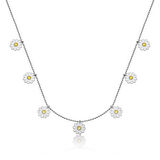 925 Ayar Gümüş Papatya Şans Kadın Gümüş Kolye