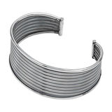 925 Ayar Gümüş Eskitme Desenli Kadın Bilezik