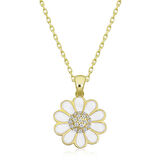 925 Ayar Gümüş Papatya Kadın Gümüş Kolye