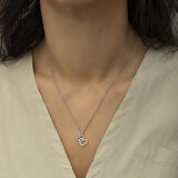 925 Ayar Gümüş Kalp Kadın Gümüş Kolye