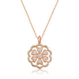 925 Ayar Gümüş Kalp Çiçek Kadın Gümüş Kolye