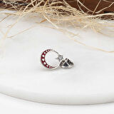 925 Ayar Gümüş Ay Yıldız Rozet