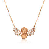 925 Ayar Gümüş Kanatlı Melek Kadın Gümüş Kolye