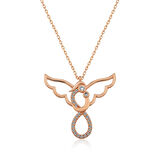 925 Ayar Gümüş Rose Melek Anne Ve Çocuk Kolye