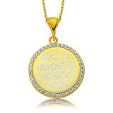 925 Ayar Gümüş Taşlı Nazar Duası Kadın Gümüş Kolye