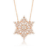 925 Ayar Gümüş Kar Tanesi Kadın Gümüş Kolye