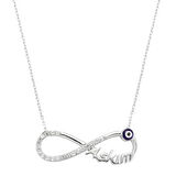 925 Ayar Gümüş Aşkım Sonsuzluk Kadın Gümüş Kolye