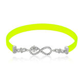 925 Ayar Gümüş Sarı Sonsuzluk Bileklik