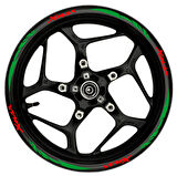 Xmax kırmızı yazılı  yeşil reflektif pençe şeritli