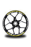 Sarı Yamaha MT 09 Takım Jant Sticker Etiket