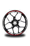 Kırmızı Yamaha R6 Jant Sticker Etiket
