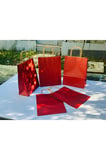 1.Kalite 18x8x24 Cm 5’ Li Bordo Renkli Kraft Kağıt Çanta, Hediye Poşeti, Hediye Paketi, Kraft Çanta
