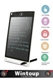 Özel Üretim Dijital Kalemli Çocuk Eğitim Tableti Grafik Ders Not Ödev Resim LCD Writing Tablet Beyaz
