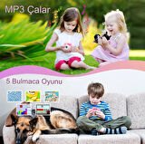 QASUL Çocuk Dijital Fotoğraf Makinası 20 MP Video Kaydedici 2.0 inç Kamera, Müzik ,Oyun, Eğlence 