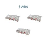 Cod-Ex Geniş Islak Mop Paspas Ucu Başlığı Püskül - Pamuklu - 500 Gram. - 25 Cm. - Beyaz - 3 Adet