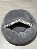 Coddry Pet Simit Mağara Yatak - Kedi, Küçük Irk Köpek Yatağı 45x45x16 Cm 1.kalite Peluş Kumaş