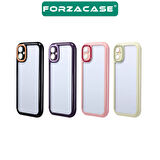 Forzacase iPhone 15 uyumlu Colorful Serisi Kamera Korumalı Yarı Esnek Plastik Tpu Kılıf