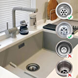 Çöpmak 8 cm Paslanmaz Çelik Lavabo Evye Gider Süzgeci Sifon Uyumlu Dayanıklı Filtre