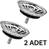 2 Adet Çöpmak 8 cm Paslanmaz Çelik Lavabo Evye Gider Süzgeci (Sifon Süzgeci) – Tıkanıklık Önleyici