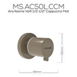 Creavit Aç Kapa Ara Kesme Valfi 1/2-1/2" Cappucino Mat - AC50L.CCM