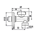 Creavit Çamaşır Musluğu Filtreli 1/2-3/4 - FCT406