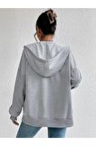 Kapüşonlu Oversize Mevsimlik Unisex Sweatshirt