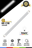Beyaz 60 cm LED Floresan – 12V Adaptör Dahil, Yüksek Verimli Aydınlatma