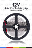 12V İç Mekan M/60 2835 Gün Işığı LED Şerit – 5 Metre, Kesilebilir ve Eklenebilir