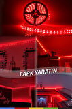 12V İç Mekan M/60 2835 Kırmızı LED Şerit – 5 Metre, Kesilebilir ve Eklenebilir