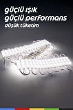 DC12V MİNİ MODÜL 500 ADET Beyaz LED Modül Su Geçirmez Yapışkanlı Reklam Tabelası Dekoratif Işık