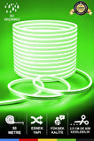 12V İç ve Dış Mekan Yeşil Neon LED Şerit – 50 Metre Esnek Silikon Neon  (2.5 Cm’de Bir Kesilebilir)