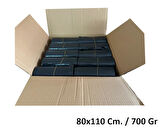 Endüstriyel Jumbo Boy Siyah Çöp Torbası Poşeti - 700 Gr. - 90 Litre - 80 x 110 Cm / 10 Adetlik 10 Rulo