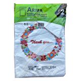 Arma Baskılı Mini Blok Poşet Torba - No : 2 - 25x37 Cm. - Beyaz - 100 Adetlik 1 Paket