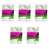 Naksan Arma Şeffaf Naylon 4 lük 28x45 Cm. Bakkaliye Poşeti Torbası - 1 Kg. - Ort. 115 Adet - 5 Paket 