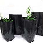 Kalın Körüklü Fide Torbası Fidan Yetiştirme Poşeti Siyah Delikli - 25x30 Cm. - 10 Kg.lık Paket