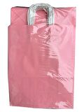 Büküm Saplı Kraft Kağıt Çanta Karton Hediyelik Poşet Torba - Pembe - 18x24 Cm. -25 Adetlik 4 Paket
