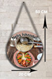 İskender Salonu Için Duvar, Kapı, Çift Taraflı Askılı Pano Karşılama Tabelası, Restoran Süs Dekor