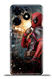 Tecno Spark 10 Pro Esnek Silikon Kamera Koruma 4k Desenli Özel Tasarım - Deadpool