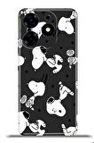 Tecno Spark 10 Pro Esnek Silikon Kamera Koruma 4k Desenli Özel Tasarım - White Dog