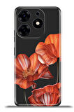 Tecno Spark 10 Pro Esnek Silikon Kamera Koruma 4k Desenli Özel Tasarım - Red Beauty