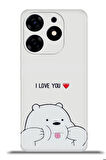 Tecno Spark 10 Pro Esnek Silikon Kamera Koruma 4k Desenli Özel Tasarım - Dear Bear