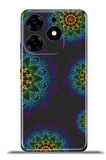 Tecno Spark 10 Pro Esnek Silikon Kamera Koruma 4k Desenli Özel Tasarım - Rainbow Mandala